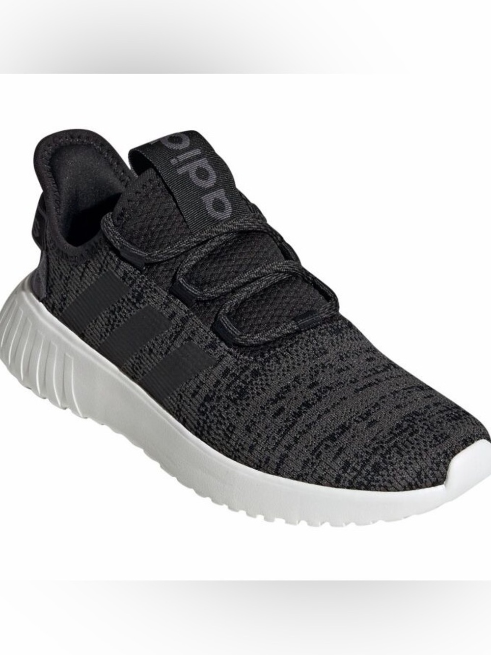 Gently Worn Adidas Kaptur running shoe sneaker black size 7